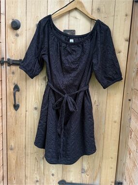 Gap- Dress Black Eyelet Belted Women’s Summer Dress Size Large